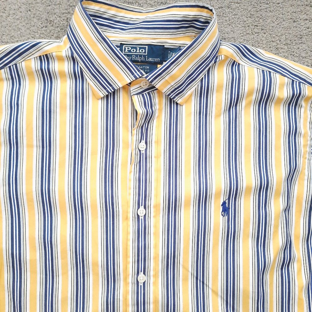Polo Ralph Lauren Striped Shirt Men's XL Stanton Classic Fit Long Sleeve